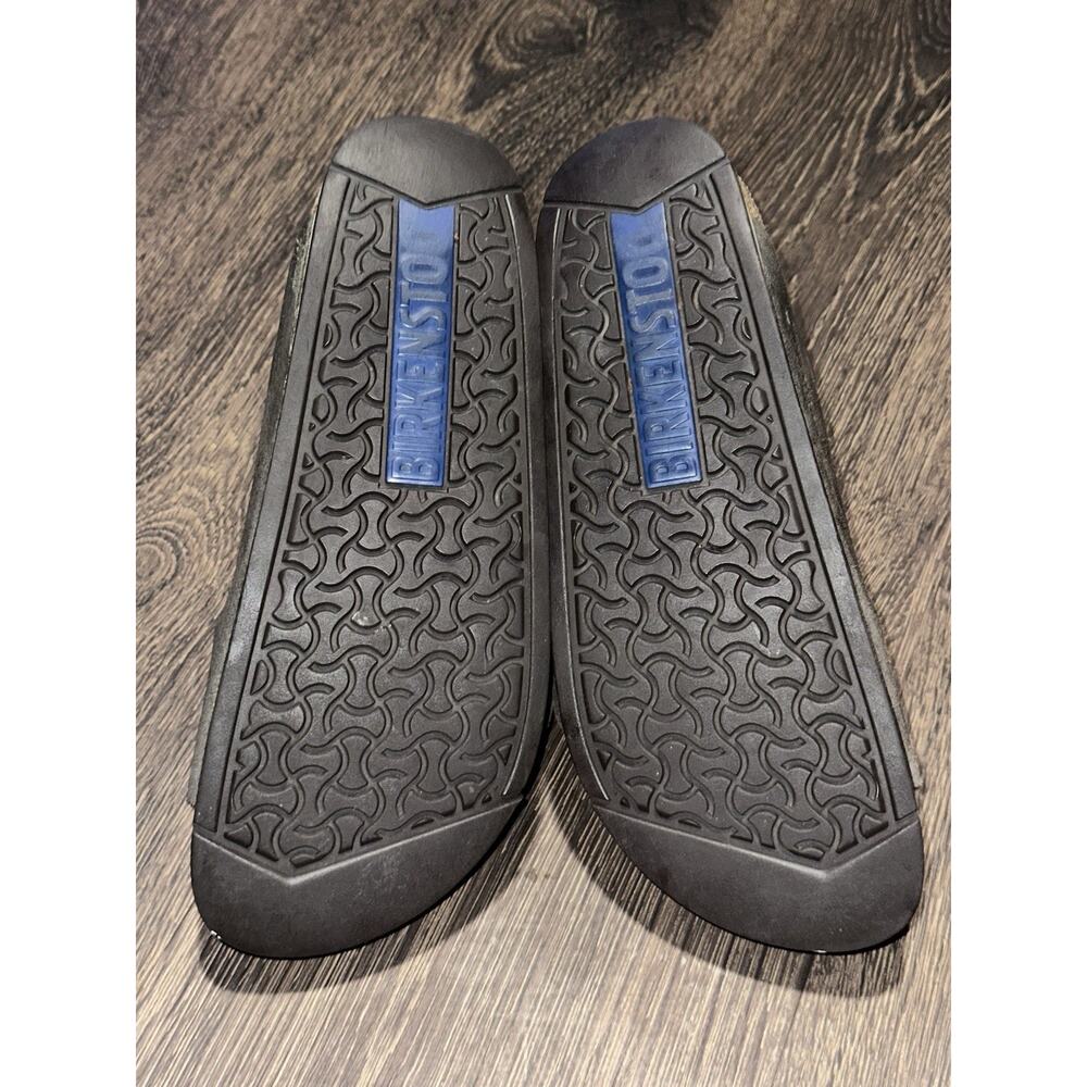 Birkenstock Arizona Birkibuc Gray Leather Shoes Sandals Rubber Sole Sz 38 US 7 - Picture 8 of 11